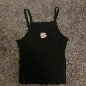 target wild fable womens black daisy tank top